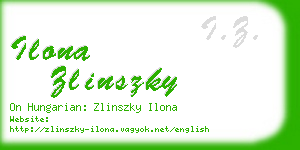 ilona zlinszky business card